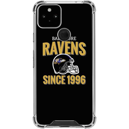 NFL Baltimore Ravens Helmet Google Pixel 5 Clear Case